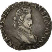 France, Henri IV, Demi Franc, 1590, Angers, TTB, Argent, Sombart 4736