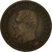 France, Napoleon III, Centime, 1853, Lille, VF(30-35), Bronze,KM 775.7,Gadoury86