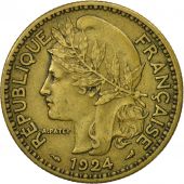 Togo, 2 Francs, 1924, Paris, TTB, Aluminum-Bronze, KM:3, Lecompte:15
