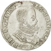 Pays-Bas espagnols, Flandre, Philippe II, 1/5 Ecu, 1572, Bruges, SUP, Argent