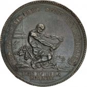 France, 5 Sols, 1792, Birmingham, AU(50-53), Bronze, KM:Tn35, Brandon:226