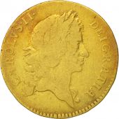 Grande-Bretagne, Charles II, Guinea, 1668, Londres, TB, Or, KM:424.1, Spink:3342