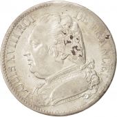 France, Louis XVIII, 5 Francs, 1815 B, Rouen, Argent, KM:702.2