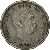 Hawaii, Kalakaua I, 10 Cents, Umi Keneta, 1883, TTB, Argent, KM:3