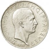 Albania, Zog I, Frang Ar, 1937, Rome, AU(50-53), Silver, KM:18