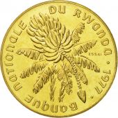 Rwanda, 20 Francs, 1977, MS(65-70), Brass, KM:E6