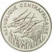 Central African Republic, 100 Francs, 1971, MS(65-70), Nickel, KM:E2