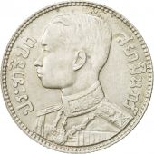 Thailand, Rama VII, 50 Satang = 1/2 Baht, 1929, AU(55-58), Silver, KM:49