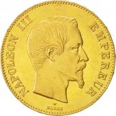 France, Napoleon III, 100 Francs, 1857, Paris, AU(50-53), Gold, KM 786.1