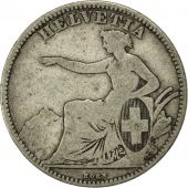 Switzerland, 2 Francs, 1860, Bern, VF(30-35), Silver, KM:10a