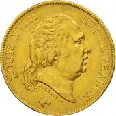 France, Louis XVIII, 40 Francs, 1817, Paris, EF(40-45), Gold, KM 713.1