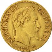 France, Napoleon III, 10 Francs, 1864, Paris, EF(40-45), Gold, KM 800.1