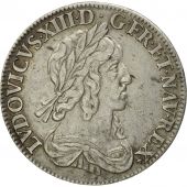 France, Louis XIII, 1/4 cu 2e poinon de Warin, 1642, Paris, Gadoury 48