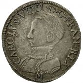 France, Charles IX, Teston, 1562, Toulouse, TTB+, Argent, Sombart 4602