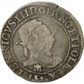 France, Henri III, Franc au Col Frais, 1586, Toulouse, VF(30-35), Sombart 4720