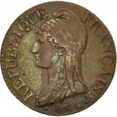 France, Dupr, Decime, 1795, Paris, TTB+, Bronze, KM:636.1, Gadoury:184