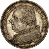 France, Louis XVIII, 5 Francs, 1814, Lille, AU(55-58), Silver, Gadoury:592a