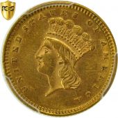 Coin, United States, Indian Head - Type 3, Dollar, 1873, PCGS, AU58, KM 86