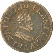 Coin, France, Henri IV, Double Tournois, 1610, Paris, VF(30-35), Sombart 4184