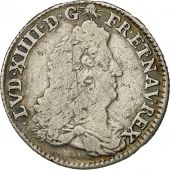 Coin, France, Louis XIV, 1/16 cu de Flandre, 1686, Lille, VF(30-35), KM 258.2