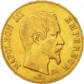 France, Napoleon III, 100 Francs, 1859 BB, Strasbourg, Gold, KM:786.2
