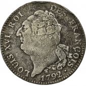 Monnaie, France, cu de 6 livres franois, 1792, Limoges, TB, Gadoury 55