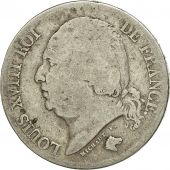 Monnaie, France, Louis XVIII, 2 Francs, 1824, Perpignan, KM 710.10, Gadoury 513