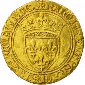 Monnaie, France, Charles VI, Ecu dor  la Couronne, Ecu dor, Saint L, TB