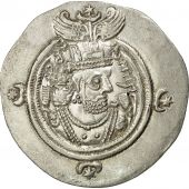 Coin, Khusrau II (590-628), Khusrau II, Drachm, 616, AU(55-58), Silver