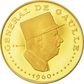 Monnaie, Chad, De Gaulle, 10000 Francs, Undated (1970), SPL, Or, KM:11