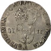 Monnaie, France, Henri IV, Henri IV, 1/4 Ecu, 1590, Compigne, TTB, Argent