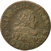 Monnaie, France, Double Tournois, 1629, Paris, TB+, Cuivre, CGKL:396