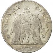 Monnaie, France, Union et Force, 5 Francs, 1799, Bayonne, TTB, Argent, KM:639.6