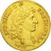 Monnaie, France, Louis XIV, Louis dor  la tte nue, Louis dOr, 1672, Paris