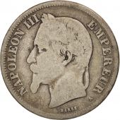 France, Napoleon III, 2 Francs, 1870 BB, Strasbourg, Silver, KM:807.2