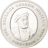 Pologne, 10 Zlotych, 2005, Varsovie, Argent, PROOF, Naissance M. Reja, KM:596