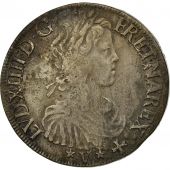Monnaie, France, Louis XIV, cu de Navarre  la mche longue, 1655, Saint Palais