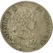 Monnaie, France, Louis XIV, 1/4 cu  la mche longue, 1649, Toulouse,Gadoury140