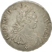 Coin, France, Louis XV, 1/2 Ecu, 1725, Troyes, AU(50-53), Silver, Gadoury:312