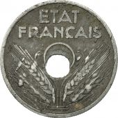 Monnaie, France, tat franais, 20 Centimes, 1941, Trou Dcentr, TB, Zinc