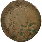 Monnaie, France, Louis XV, Demi sol au buste enfantin, 1/2 Sol, 1721, Paris, B