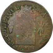 Monnaie, France, Sol aux balances franoise, Sol, 1793, Bayonne, B, Bronze
