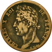 Coin, FRENCH COLONIES, Charles X, 5 Centimes, 1828, Paris, VF(20-25), Bronze