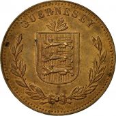 Coin, Guernsey, 8 Doubles, 1918, Heaton, Birmingham, AU(55-58), Bronze, KM:14