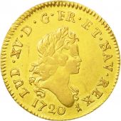 Coin, France, Louis XV, Louis dor aux 2 L, 1720, Paris, VF(30-35), KM 461.1