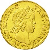 Monnaie, France, Louis XIV, Louis dor  la mche courte, 1645, Paris,Gadoury244