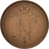 Finlande, Nicolas II, 10 Pennia, 1907, Cuivre, KM:14