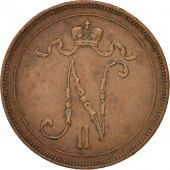 Finland, Nicolas II, 10 Pennia, 1916, Copper, KM:14