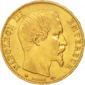 France, Napoleon III, 20 Francs, 1860 BB, Strasbourg, Gold, KM:781.2