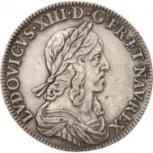 France, Louis XIII, 1/2 cu, 1643, Paris, KM:135.1